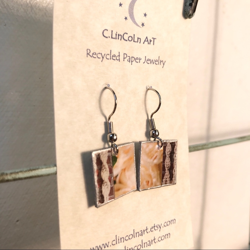 Recycled Paper Earrings ♻️